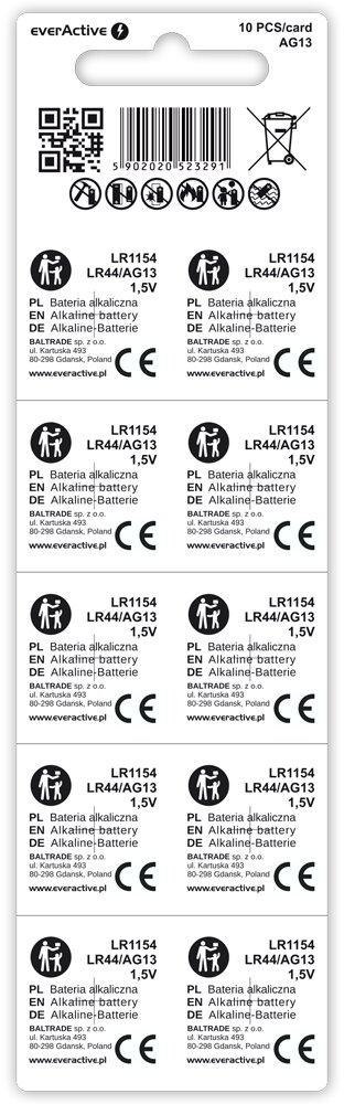 Bateria G13 / LR44 / LR1154 everActive 1,5V (blister 10 szt.)
