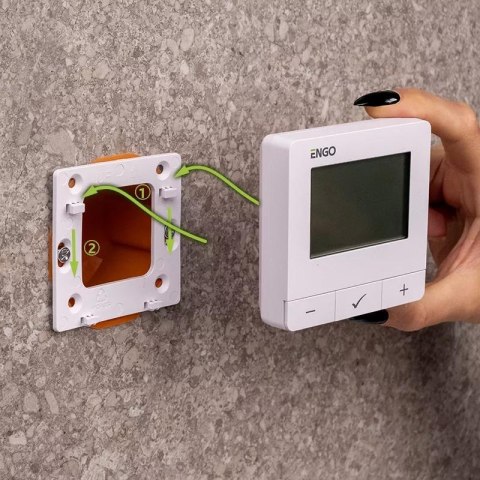 ENGO Controls E25-BATW - Regulator temperatury, bateryjny, biały, ZigBee/868MHz, natynkowy