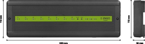 ENGO Controls ECB62-ZB - Listwa bezprzewodowa 6 stref + 2 strefy przewodowe, 230V, ZigBee, moduł pompy i kotła