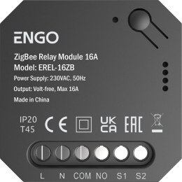 ENGO Controls EREL-16ZB - Smart Relay Inteligentny przekaźnik ZigBee do systemu ENGO Smart, 1x16A, NO-COM
