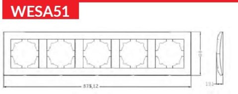 Ramka pięciokrotna VCX WESA LC-51