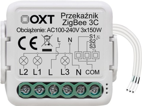 Moduł OXT mini przekaźnik 3 obwody ZigBee TUYA