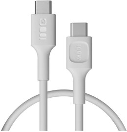 KABEL USB-C / USB-C Greencell PowerFlex 30cm PD 100W biały silikonowy