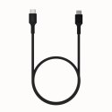 KABEL USB-C / USB-C Greencell PowerFlex 30cm PD 100W czarny silikonowy