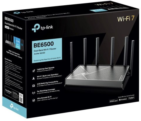 ROUTER TP-LINK Archer BE400 Wi-Fi 7, BE6500