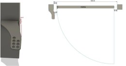 Uchwyty MOD.100/12/16 na słupek do napędów z otworami 12mm: CAME, ROGER, FAAC, Genius, DTM, Proxima, Hato, Tousek itd.