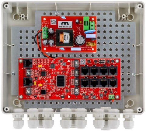 SWITCH ZEWNĘTRZNY 8-PORTOWY POE DO 8 KAMER IP ATTE IP-8-20-L2