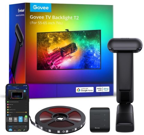 Govee H605C Envisual TV Backlight T2 Taśma LED podświetlenie dla TV 55-65 cali, RGBIC, Wi-Fi+Bluetooth