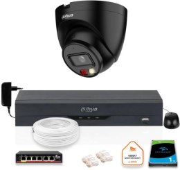 ZESTAW Kamera IP Dahua 4mpx IPC-HDW1439V-A-IL-BLACK + DYSK