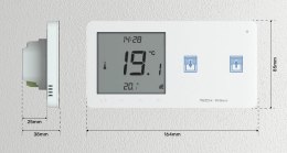 Przewodowy regulator pokojowy z włącznikiem rolet biały WZR-02ML Tech Sterowniki
