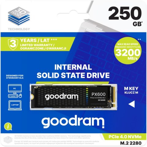 GOODRAM Dysk SSD PX600 250GB M.2 PCIe 4x4 NVMe 2280