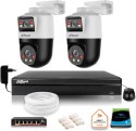 Zestaw monitoringu IP Dahua 2 kamery obrotowe 2MP+2MP z dyskiem 1TB