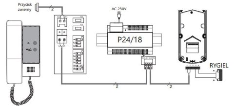 Unifon słuchawkowy VIDOS DUO U1010