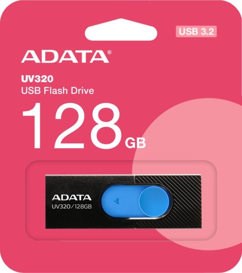 Adata Pendrive UV320 128G USB 3.2 Gen1 Czarno-niebieski