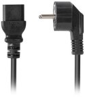 KABEL ZASILAJĄCY (SERWEROWY) CEE 7/7 IEC 320 C19 16A 1.8M WTYCZKA KĄTOWA VDE Lanberg