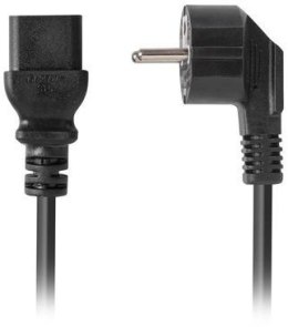 KABEL ZASILAJĄCY (SERWEROWY) CEE 7/7 IEC 320 C19 16A 1.8M WTYCZKA KĄTOWA VDE Lanberg