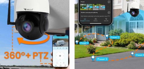 Kamera IP ORLLO Z10 WiFi POE z panelem fotowoltaicznym SM6030 PRO