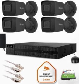 Zestaw do monitoringu Hilook 4 kamery IP IPCAM-B4-P Black 2K+