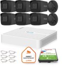 Zestaw do monitoringu Hilook 6 kamer IP IPCAM-B4-P Black 2K+