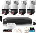 Zestaw monitoringu IP Dahua 4 kamery obrotowe 4MPx dysk