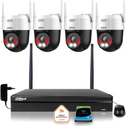 Zestaw monitoringu IP Dahua Bezprzewodowa 4 kamery 5MPx P5AE-PV i rejestrator z dyskiem