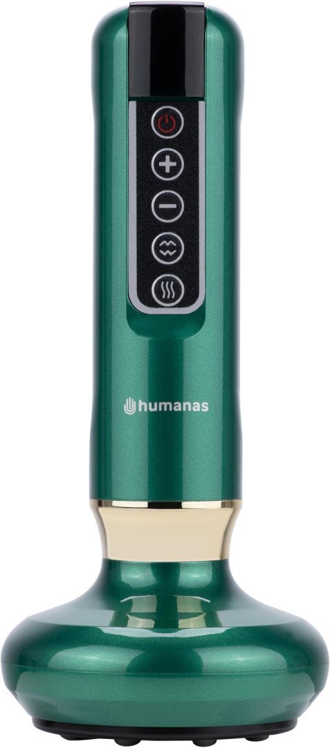 Masażer antycellulitowy z funkcją bańki chińskiej Humanas DermaSmooth - zielony
