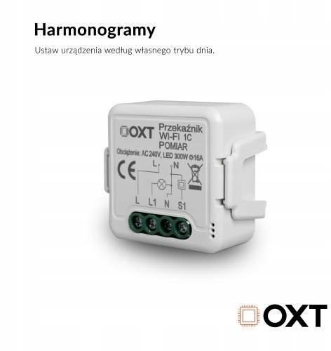 Moduł OXT przekaźnik 1 obwód pomiar 16A WIFI TUYA