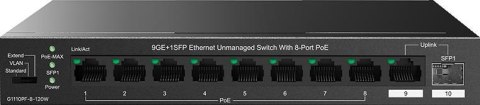 SWITCH POE TENDA TEG1110PF-8-120W