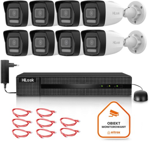 Zestaw monitoringu Hilook 8 kamery IP IPCAM-B8-30DL z wbudowanym dyskiem 2TB