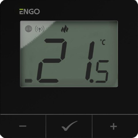 ENGO Controls Inteligentny zestaw ogrzewania Czarny (E25-BATB + ETRV-M30 + EPlug WiFi)