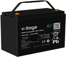 Akumulator AGM Voltage Long Life 12V 100Ah VEL12-100 (Żywotność 15 lat)