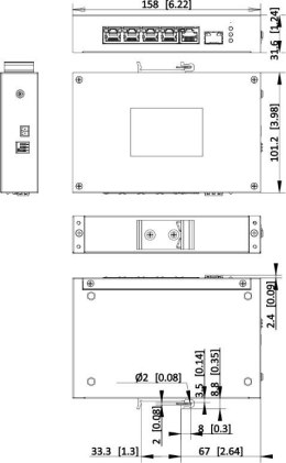 Hikvision DS-3T0306HP/No Power unit