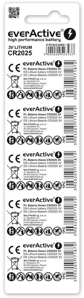 Bateria CR2025 everActive (blister 5 szt.)