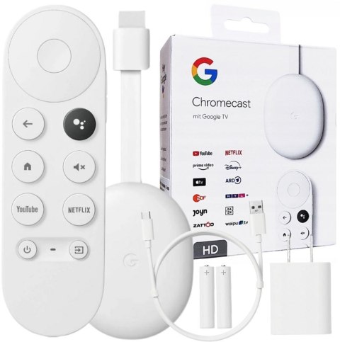 Odtwarzacz multimedialny Google Chromecast HD z Google TV