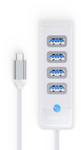 Hub USB Orico USB-C 4x USB-A 3.1 biały