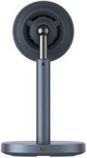 Ładowarka indukcyjna Baseus Orbit 2 Pro MagSafe Qi2 20W 2 w 1 z chłodzeniem - szara