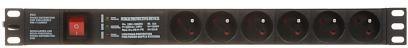 Listwa zasilająca 6 gniazd PD-6/R-SPD-3L