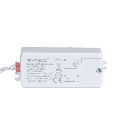 Czujnik ruchu na drzwi max.200W V-TAC VT-8026