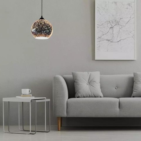 Oprawa zwieszana V-TAC 3D efekt gwiazd E27 fi200 VT-7206 5 lat gwarancji