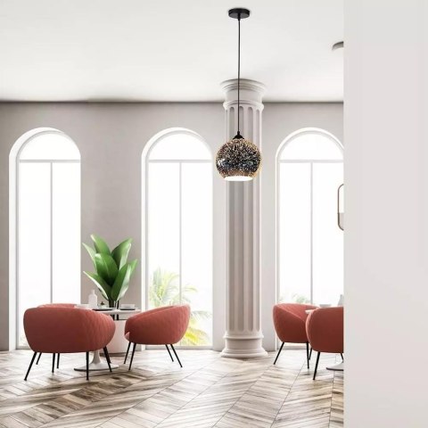 Oprawa zwieszana V-TAC 3D efekt gwiazd E27 fi200 VT-7206 5 lat gwarancji