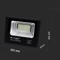 Projektor LED solarny V-TAC 40W czarny IP65 pilot timer VT-200W 4000K 3100lm