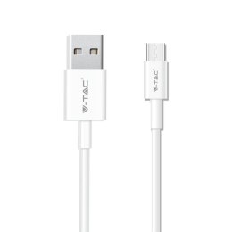 Przewód USB V-TAC typ C 1M biały seria srebrna VT-5322
