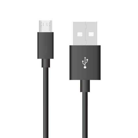 Przewód micro USB V-TAC 1M czarny seria srebrna VT-5321