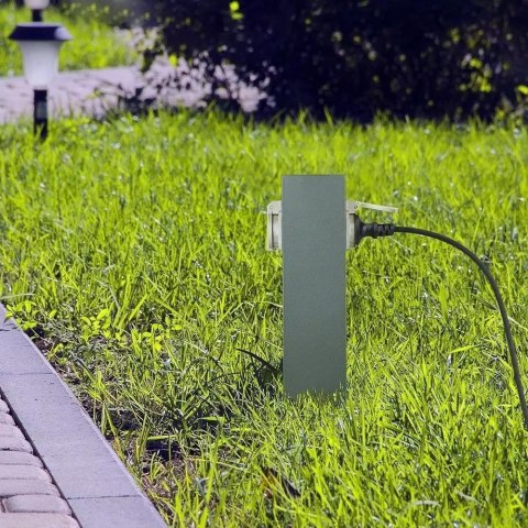 Słupek ogrodowy V-TAC 2 gniazda 30cm 2x16A 3600W IP44 grafit VT-1155-1