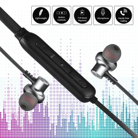 Sportowy zestaw słuchawkowy bluetooth V-TAC 500mAh czarny V-TAC VT-6166