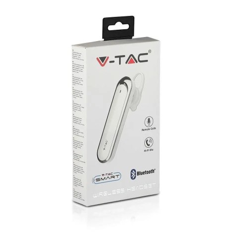 Zestaw słuchawkowy V-TAC bluetooth 170mAh biały VT-6800