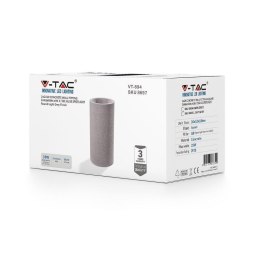 Kinkiet V-TAC beton 2xGU10 LED okrągły jasno szary IP20 VT-894