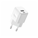 Ładowarka USB V-TAC szybka 30W biała mini dual USB type-A type-C VT-5330-W