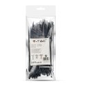 Opaski zaciskowe V-TAC 2.5x150mm czarna 8kg Nylon66 (opak. 100szt)
