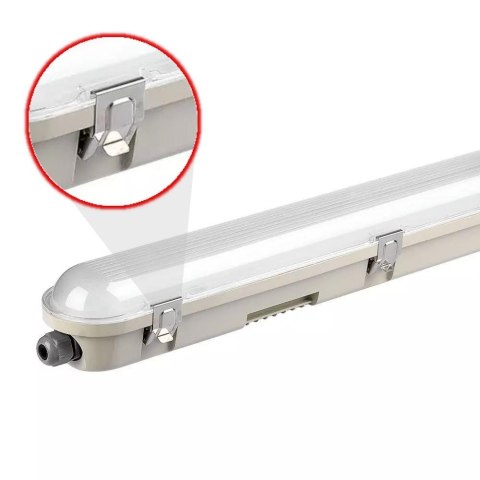 Oprawa hermetyczna LED V-TAC SAMSUNG CHIP M-series 36W 120cm 120Lm/W CL SS clip VT-120136-T 4000K 4320lm 3 lata gwarancji